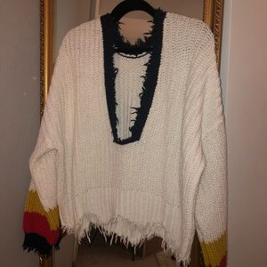 Wildfox Frayed Oversized Sweater